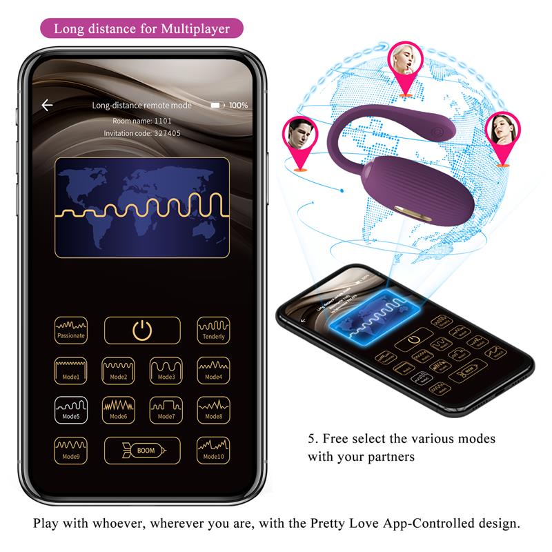 Doreen Huevo Vibrador con Electro Shock y App 15