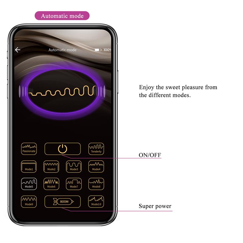 Doreen Huevo Vibrador con Electro Shock y App 10