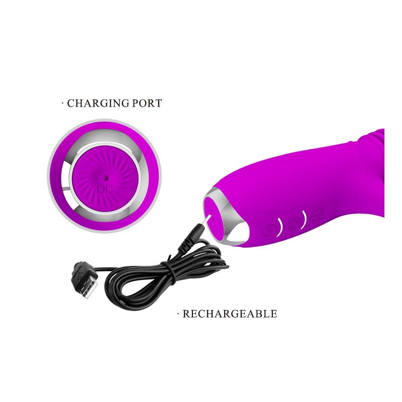 Dorothy Vibrador con Función Up and Down USB Púrpura 10