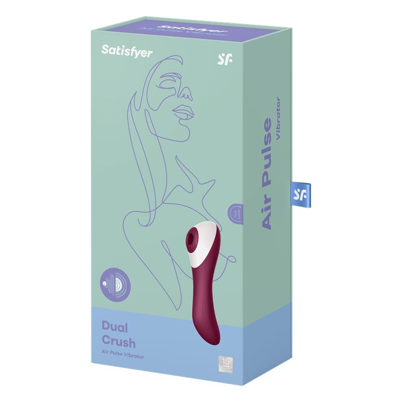 Dual Crush Vibrador y Succionador USB Rojo 6