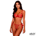 Edwina Set de Tanga y Sujetador Rojo
