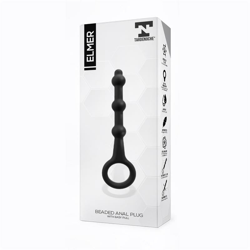 Elmer Plug Anal con Aro de Fácil Extracción Silicona Negro 2