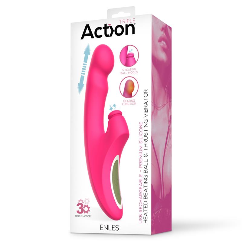 Enles Vibrador con Beating Ball, Thrusting y Función de Calor 7
