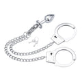 Esposas de Metal con Cadena y Plug Anal