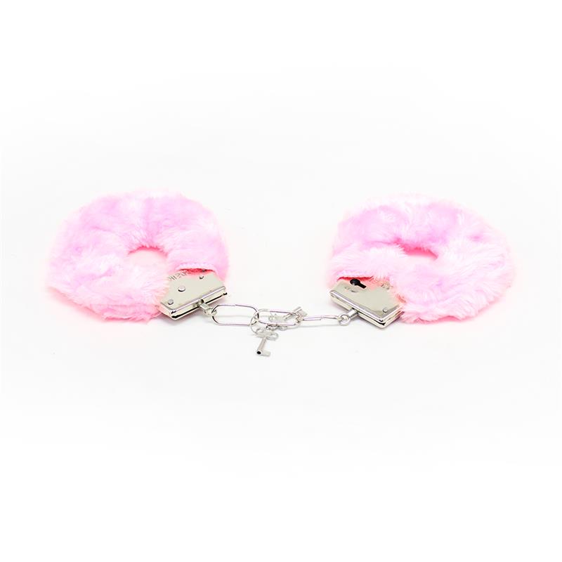 Esposas de Metal para Muñecas con Pelo Rosa 3