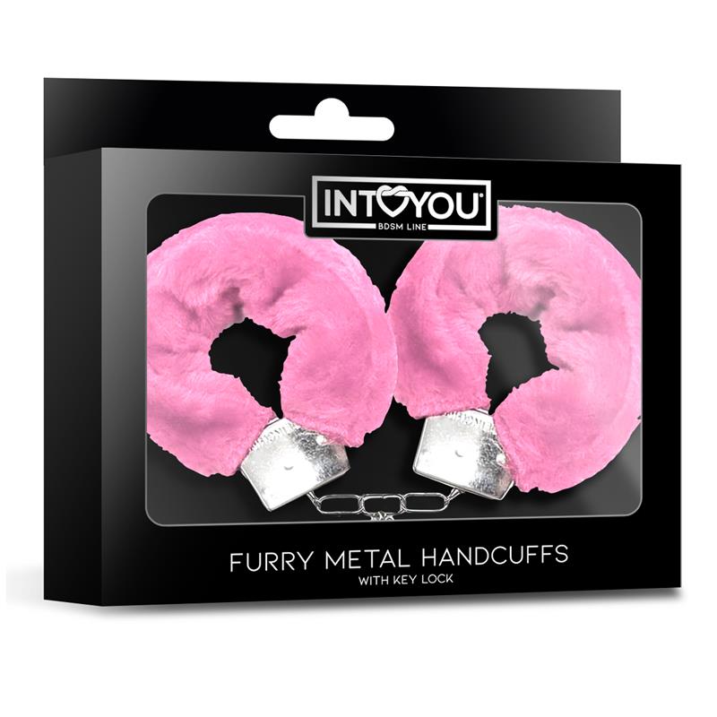 Esposas de Metal para Muñecas con Pelo Rosa 8
