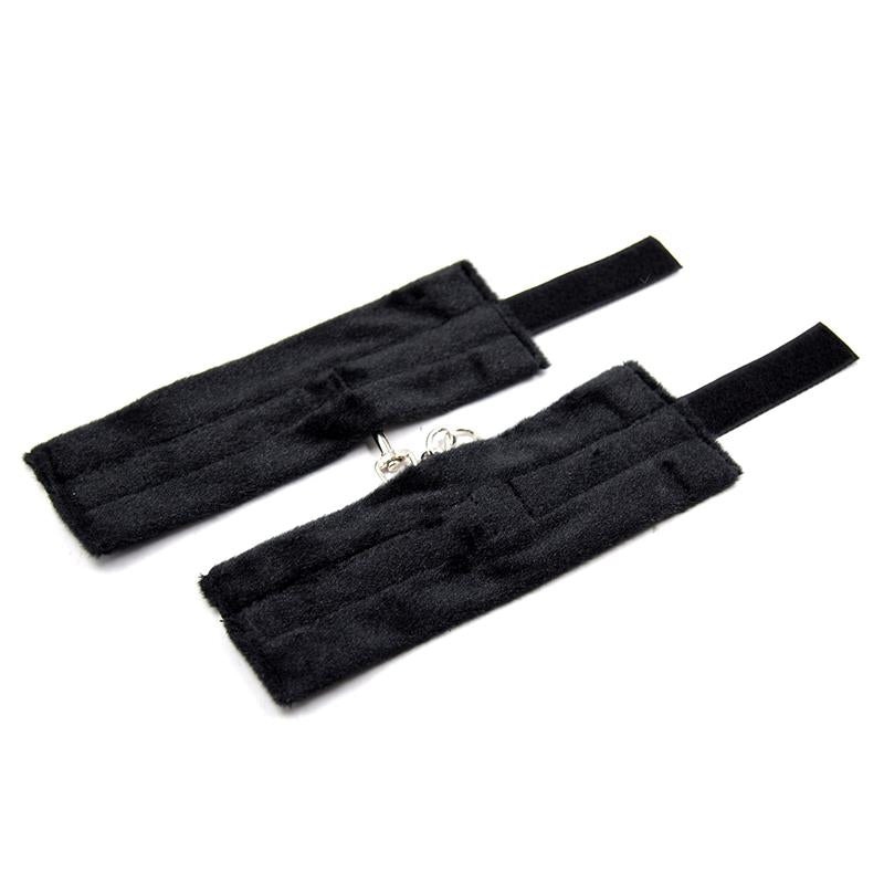 Esposas de Tela con Velcro para Muñecas con Pelo Largo Negro 5