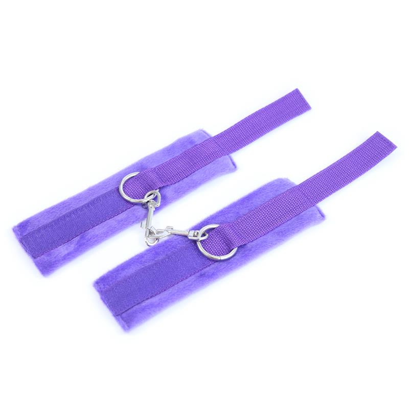 Esposas de Tela con Velcro para Muñecas con Pelo Largo Púpura 2