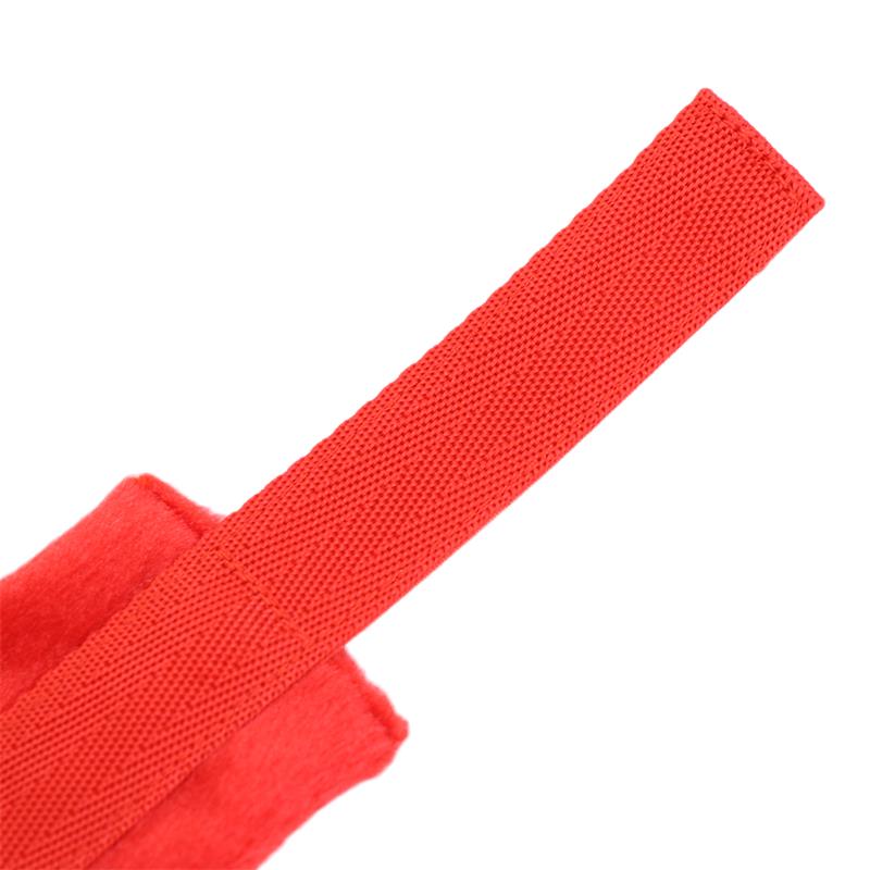 Esposas de Tela con Velcro para Muñecas con Pelo Largo Rojo 4