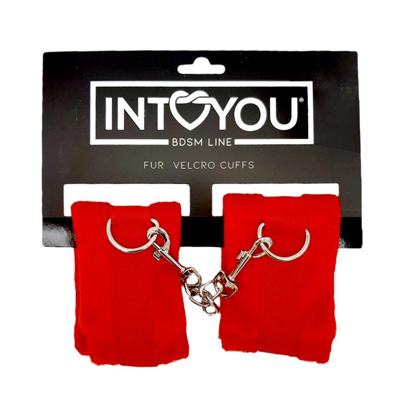 Esposas de Tela con Velcro para Muñecas con Pelo Largo Rojo 6