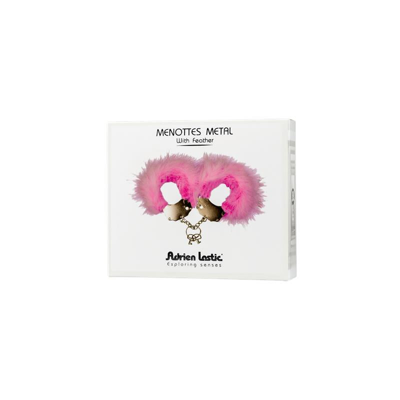 Esposas Metal con Plumas Rosa 3