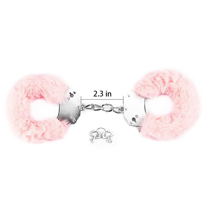 Esposas Metálicas con Pelo Rosa 2