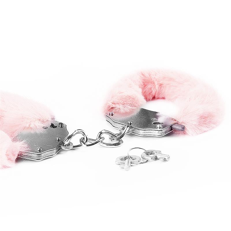 Esposas Metálicas con Pelo Rosa 3