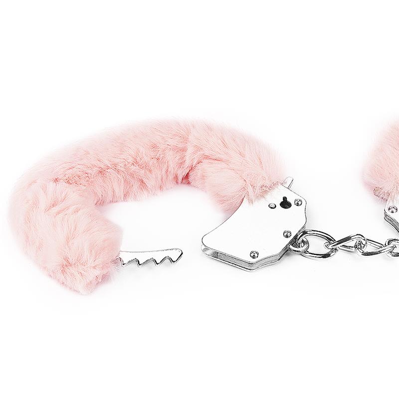 Esposas Metálicas con Pelo Rosa 4