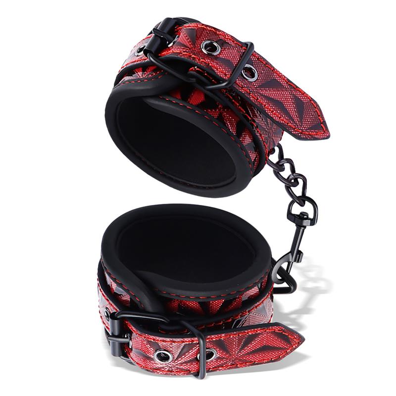 Esposas para Tobillos Acolchadas Ajustable Diamond Cuero Vegano, imagen 2