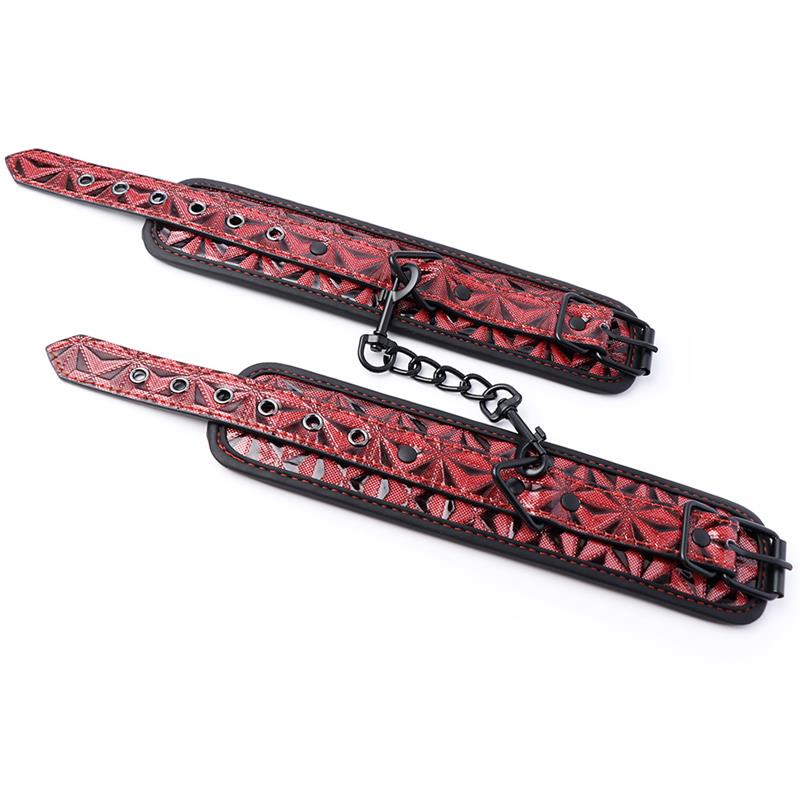 Esposas para Tobillos Acolchadas Ajustable Diamond Cuero Vegano, imagen 6