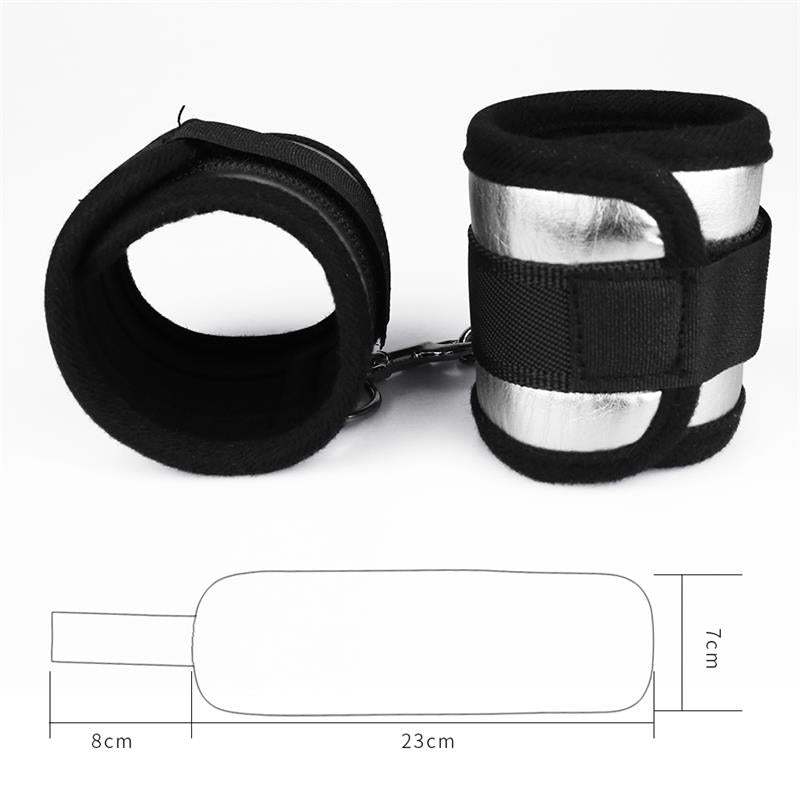 Esposas Velcro Negro y Plateado 2