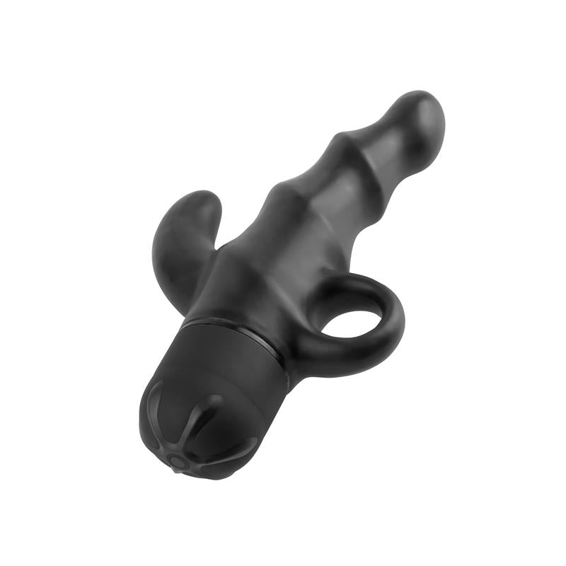 Estimulador Anal con Vibración Vibrating P-Spot Spiral Negro