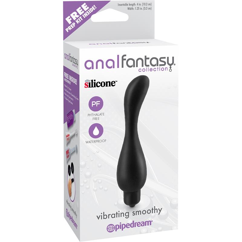 Estimulador Anal con Vibración Vibrating Smoothy Negro