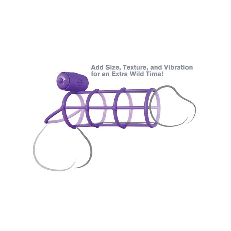 Fantasy C-Ringz Anillo Vibrador Jaula del Clímax Púrpura