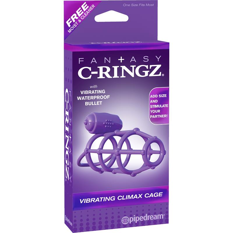 Fantasy C-Ringz Anillo Vibrador Jaula del Clímax Púrpura
