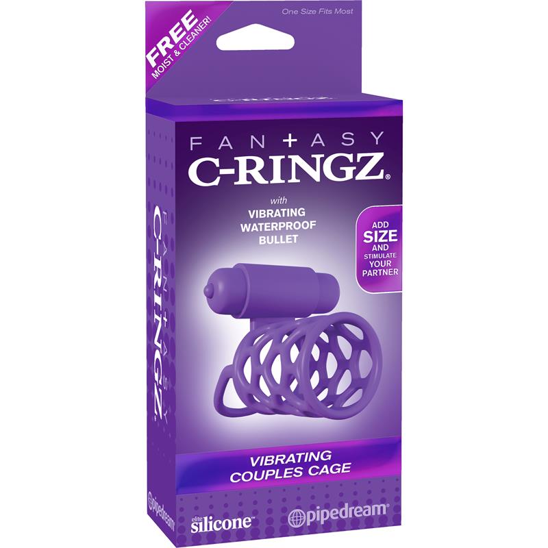 Fantasy C-Ringz Anillo Vibrador Jaula para Parejas Púrpura