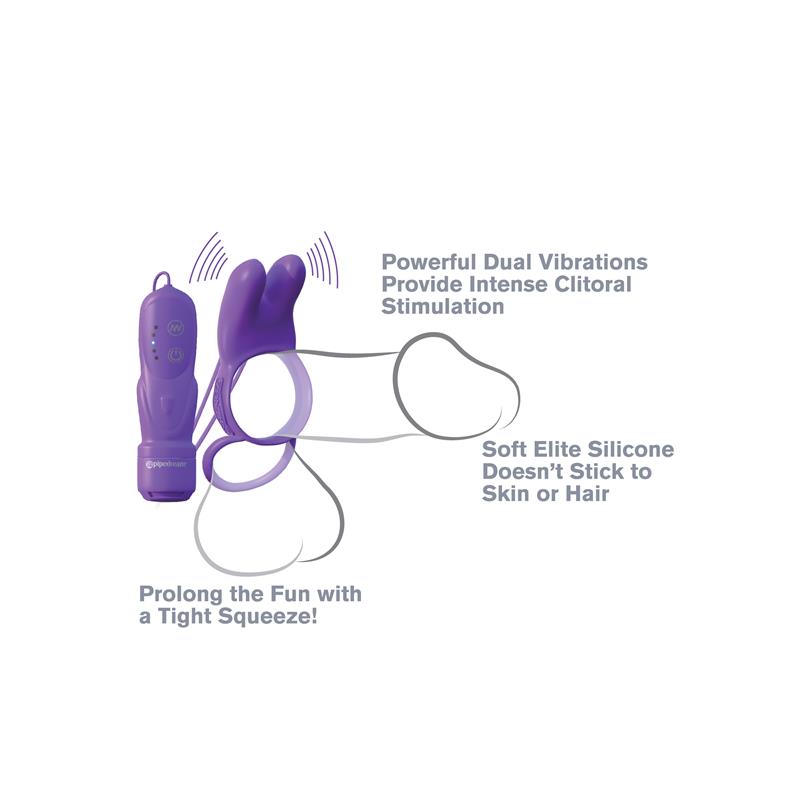 Fantasy C-Ringz Anillo Vibrador Rabbit Doble Púrpura