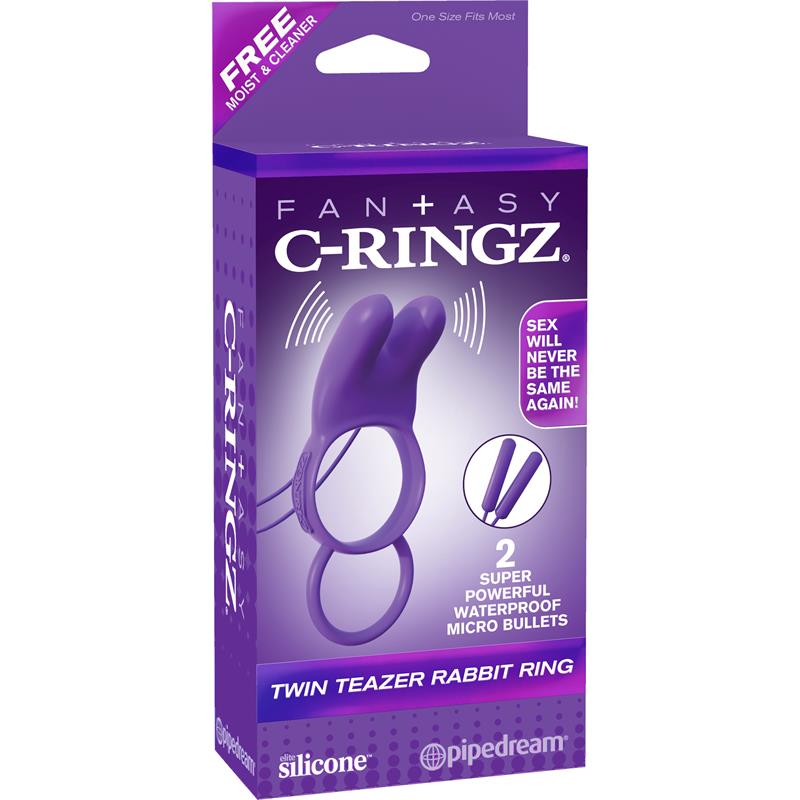 Fantasy C-Ringz Anillo Vibrador Rabbit Doble Púrpura