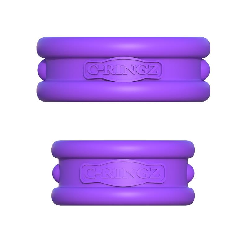 Fantasy C-Ringz Anillos Max-Width de Silicona Púrpura