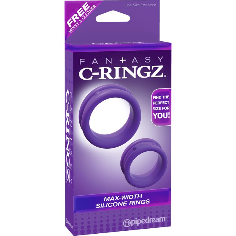 Fantasy C-Ringz Anillos Max-Width de Silicona Púrpura