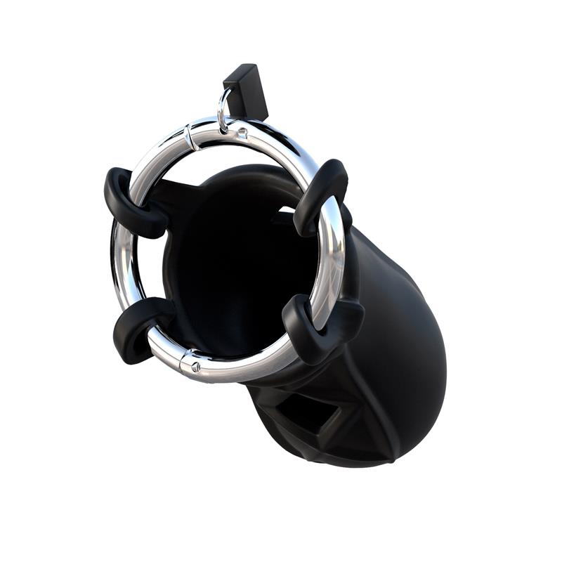 Fantasy C-Ringz Jaula de Bloqueo extremo de Silicona Color Negro 8