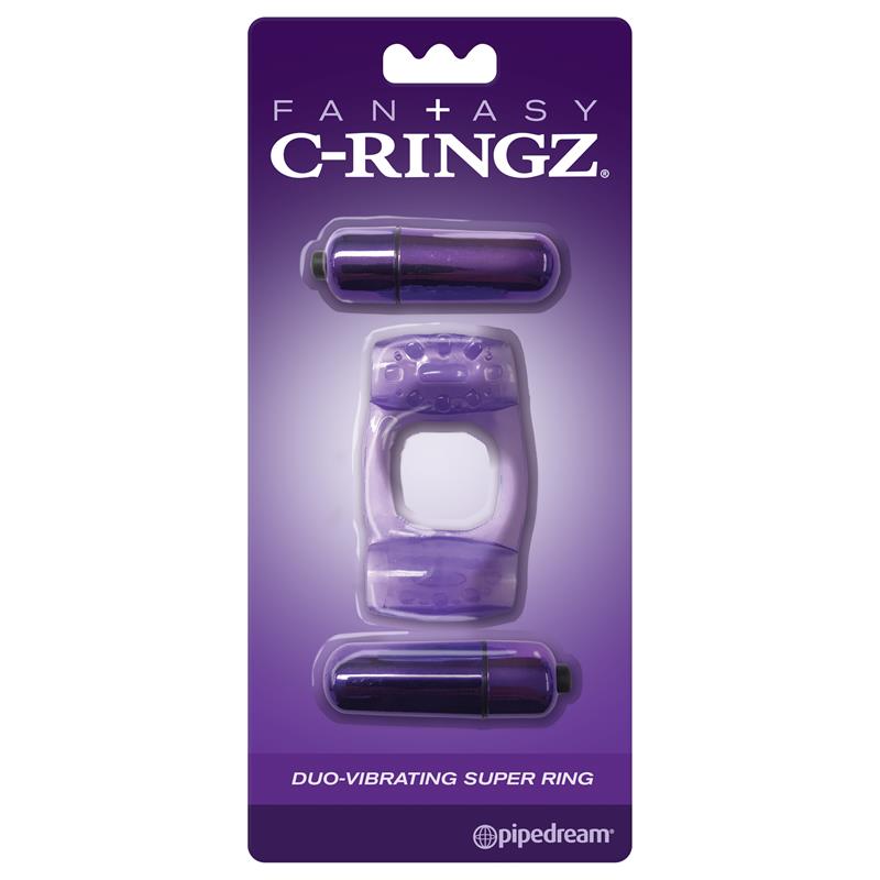 Fantasy C-Ringz Super Anillo Doble Vibración Púrpura