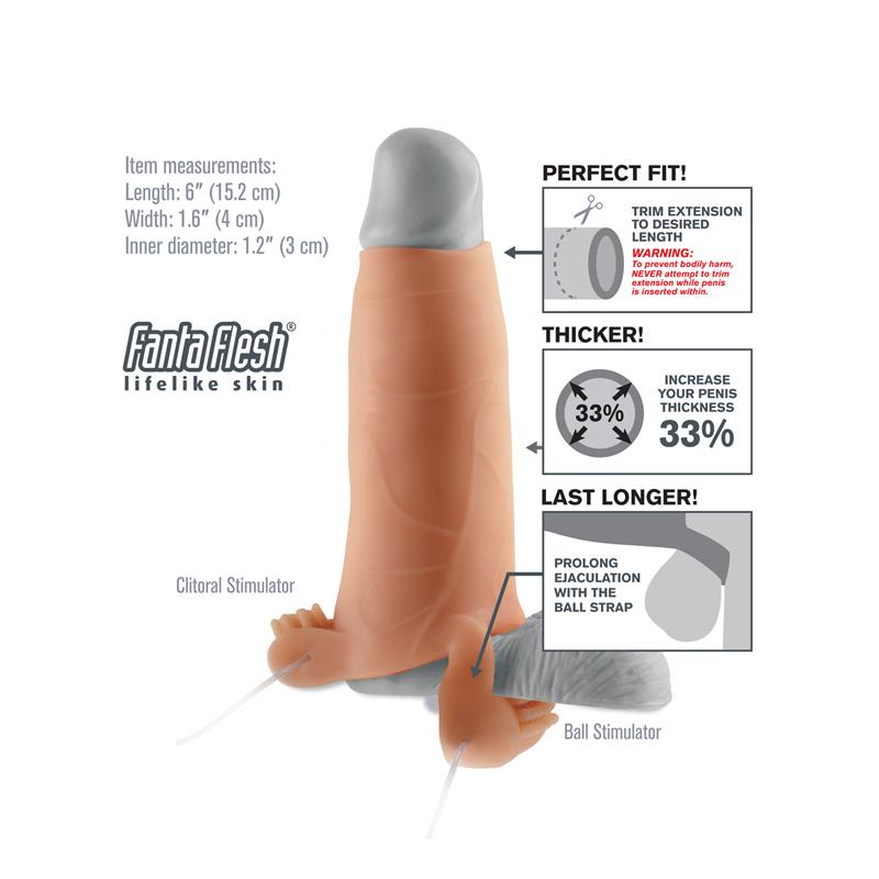 Fantasy X-tensions  Real Feel Twin Teazer-Flesh