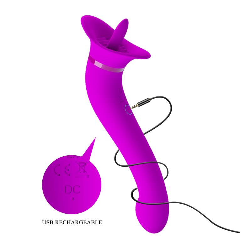 Faust Vibrador con Lengua Estimuladora USB 7