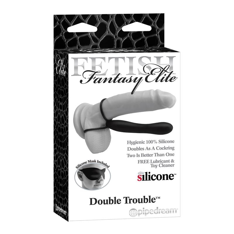 Fetish Fantasy Elite Double Trouble Dildo con Correa Negro
