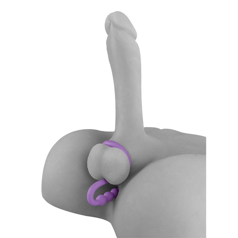 Fetish Fantasy Elite Perlas Anales con Anillo Testicular Púrpura