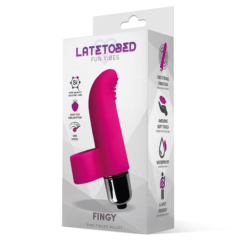 Fingy Bala Vibradora para el Dedo Silicona Rosa 2
