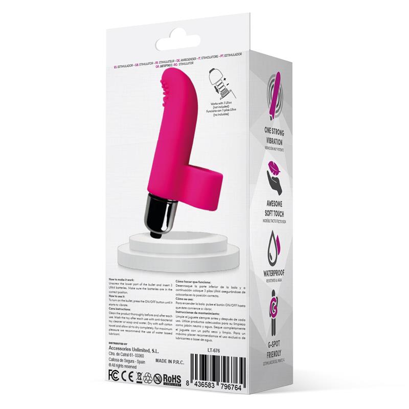 Fingy Bala Vibradora para el Dedo Silicona Rosa 3
