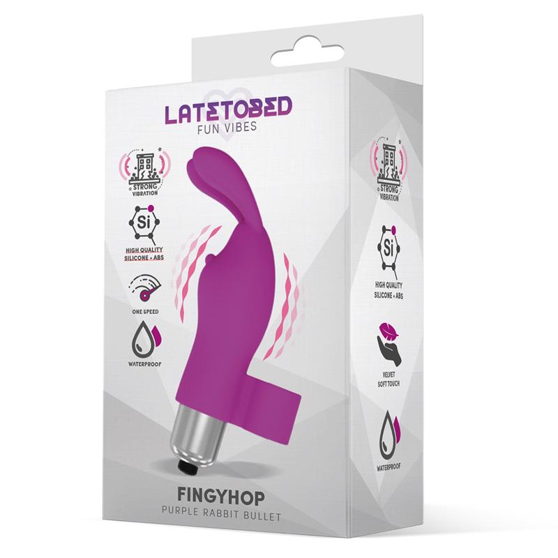 Fingyhop Bala Vibradora con Conejito Silicona Púrpura 2