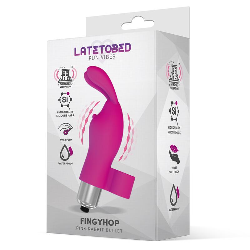 Fingyhop Bala Vibradora con Conejito Silicona Rosa 2