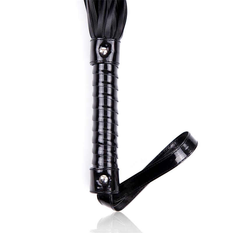 Flogger con Mango Brillante 44 cm Negro 6