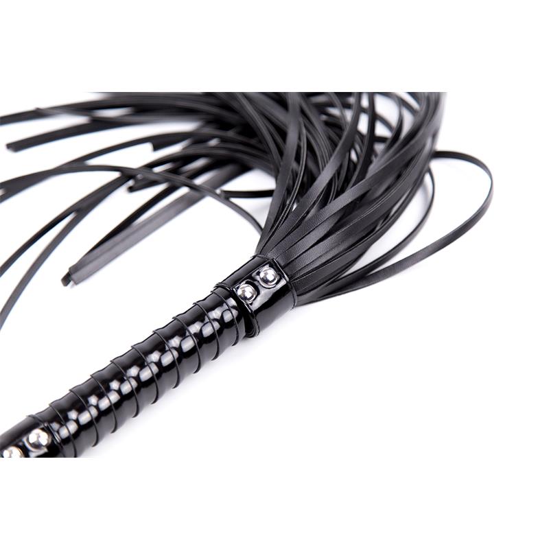 Flogger con Mango Brillante 44 cm Negro 4