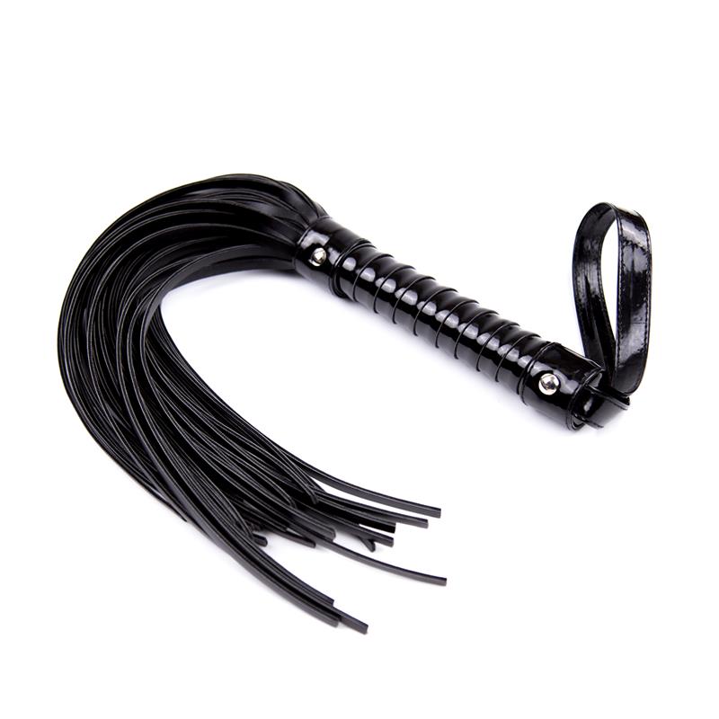 Flogger con Mango Brillante 44 cm Negro 2