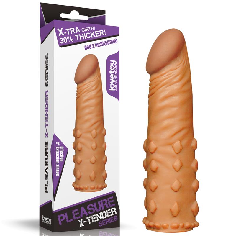 Funda para el Pene Add 2 Pleasure X Tender Marrón 6