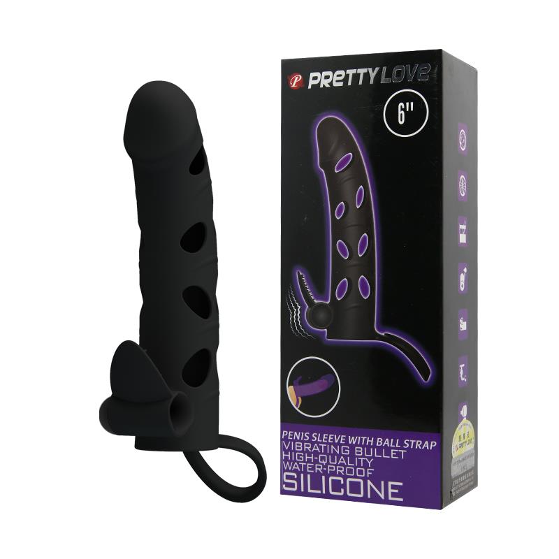 Funda para el Pene con Bala Color Negro 8