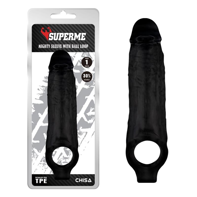 Funda para el Pene con Sujeción para los Testículos Mighty Negro 2