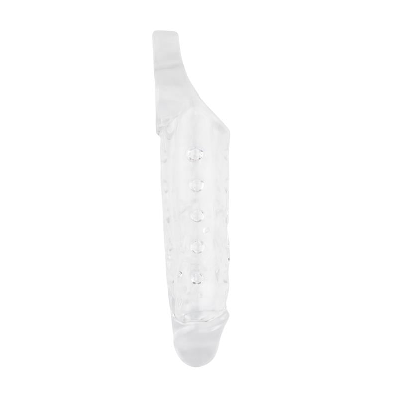 Funda para el Pene con Sujeción para Testículos Mighty Transparente 4
