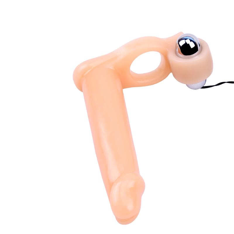 Funda para el Pene con Vibracion 15.5 cm Natural 5