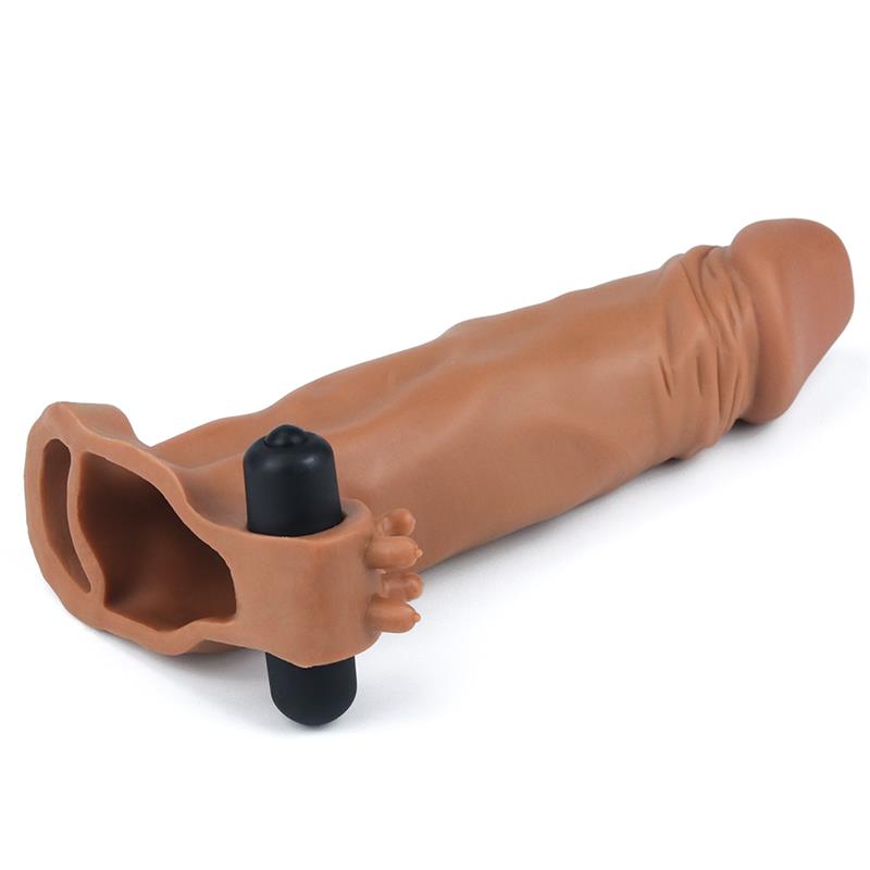 Funda para el Pene con vibración Add 2 Pleasure X-Tender Marrón 2