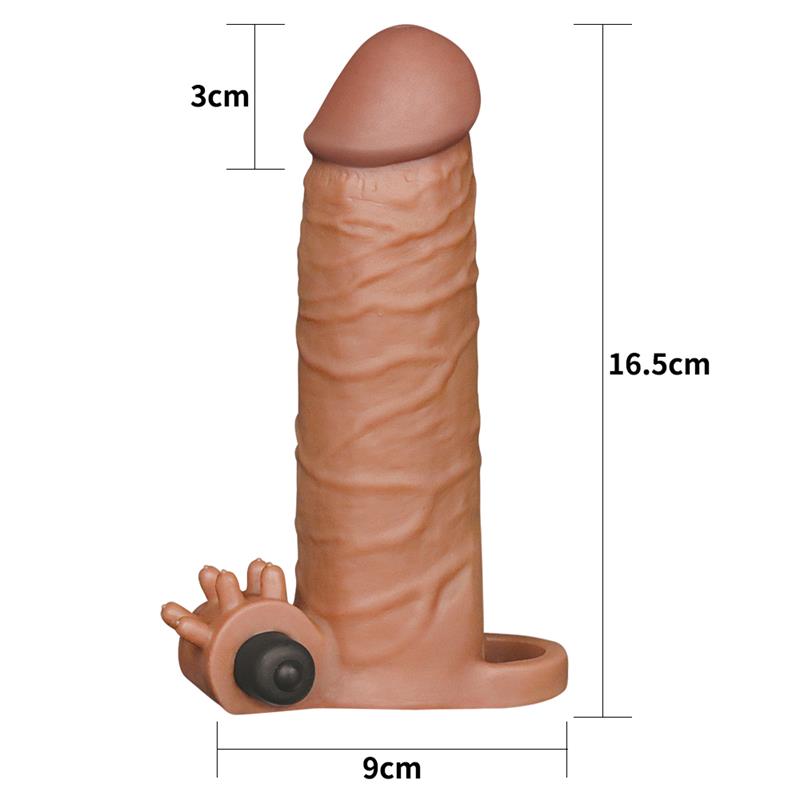 Funda para el Pene con Vibración Add 2 Pleasure X Tender Marrón 5